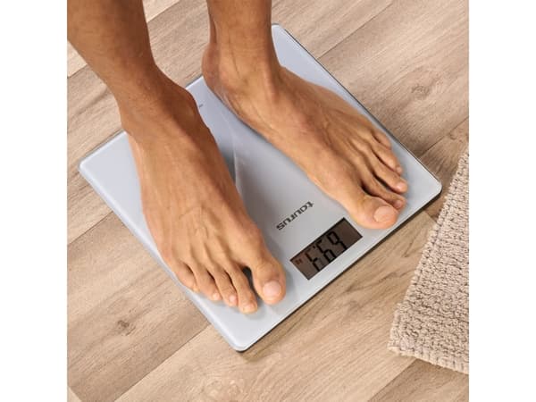Taurus Inception, Elektronisk personvekt, 180 kg, Lyseblå, 3 kg, kg/lb, firkant