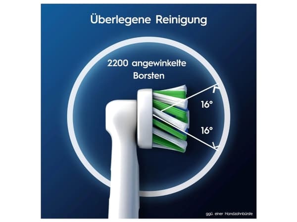 Oral-B CrossAction , 8 stykker, Hvit, 3 måned(er), Oral-B, Boks