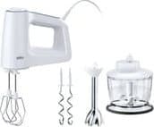 Braun MultiMix 3 HM 3137 WH, Håndmikser, Hvit, Miksing, 1,25 m, 0,5 l, Rustfritt stål