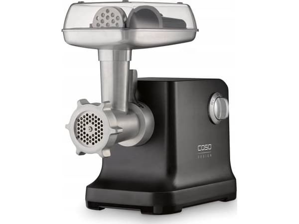 Caso kjøttkvern, 2000 watt effekt, returmulighet, hullinnsatser: 3, bakverksfeste, pølsefyll (2872)