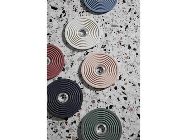 Blomus 64077, Grå, Silver, Silikon, Rostfritt stål, Rund, 14 cm
