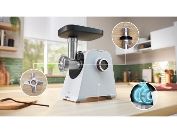 Bosch Serie | 4 MultiPower MFWS420W - Kjøttkvern - 1.9 kW - hvit