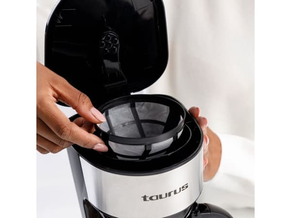 Taurus Verona 6 Inox, Kaffebrygger (drypp), Malt kaffe, 600 W, Sort, Rustfritt stål