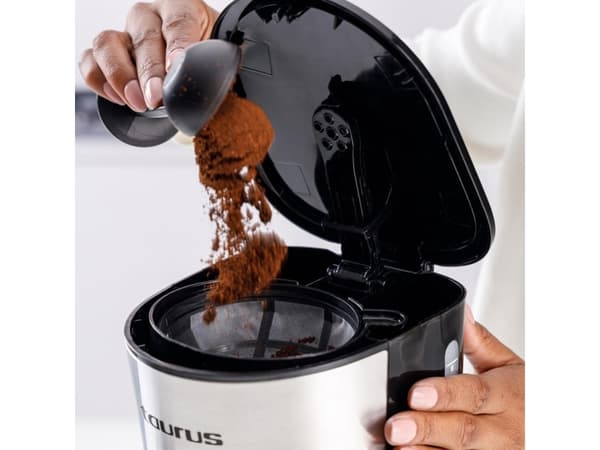 Taurus Verona 6 Inox, Kaffebrygger (drypp), Malt kaffe, 600 W, Sort, Rustfritt stål