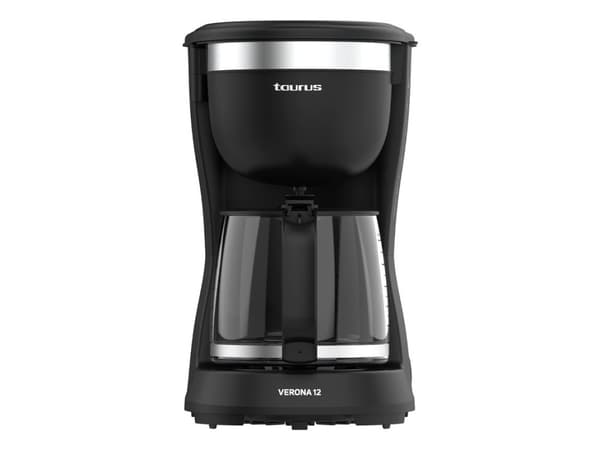 Taurus VERONA 12, Filter kaffemaskine, 1,25 L, Malet kaffe, 680 W, Sort