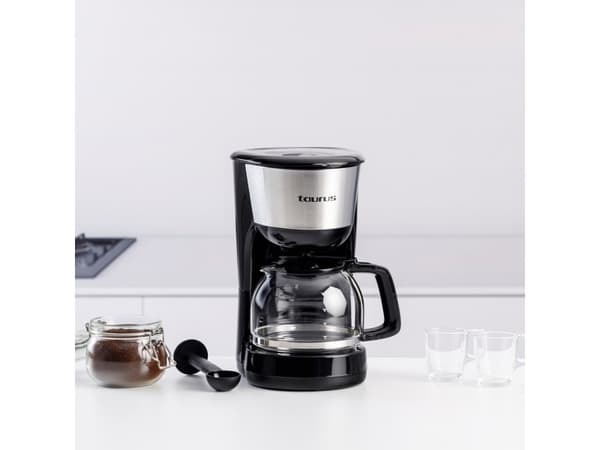 Taurus VERONA 12 INOX, Kaffebrygger (drypp), Malt kaffe, 1000 W, Sort, Rustfritt stål