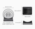 Pikkukuva 3 / 3: Joseph Joseph Space 3-piece Lid Storage Stand, Rack, Black, 200 mm, 165 mm, 75 mm