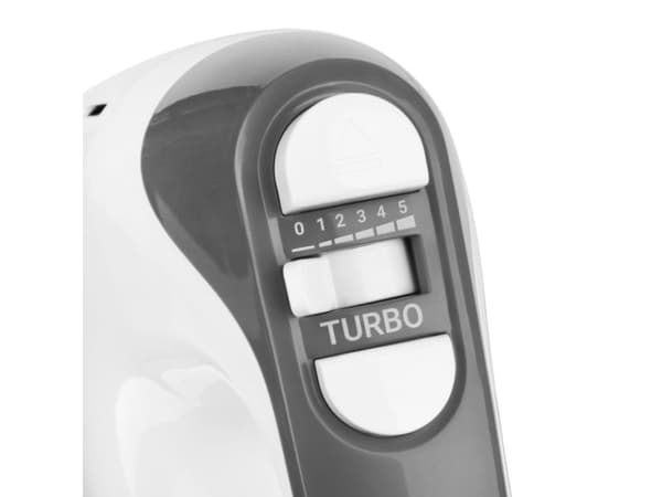 Emerio HM-130365, Håndmikser, Grå, Hvit, Vispe, Elte, 1,4 m, Knapper, Jekk, Rustfritt stål