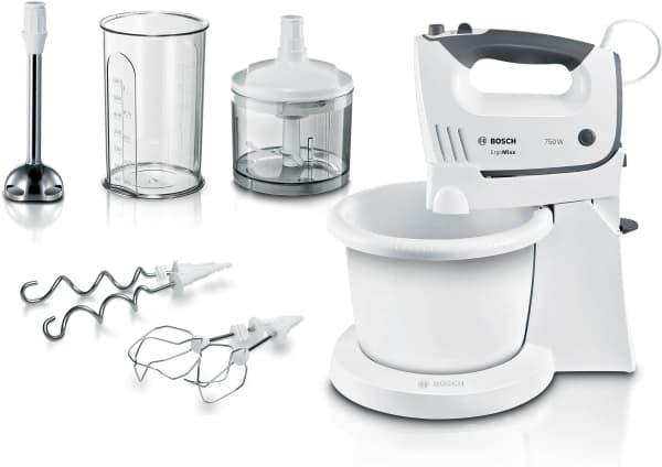 Bosch MFQ37490, Håndmikser, Grå, Hvit, Miksing, 1,3 m, 3 l, Jekk