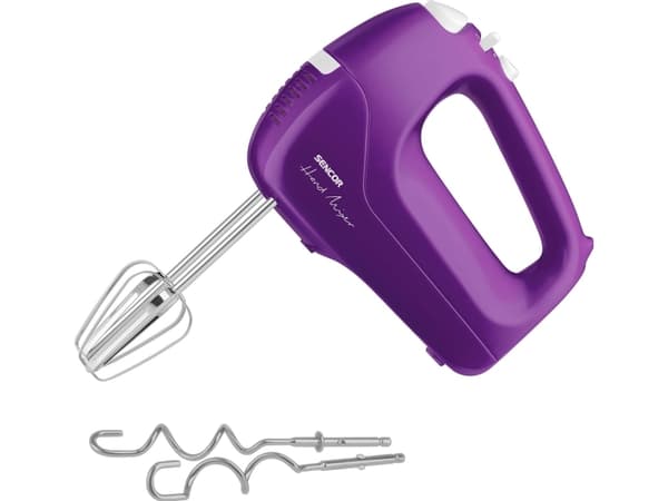 Sencor SHM 5405VT, Håndmikser, Lilla, Elte, Miksing, 1,2 m, Knapper, Jekk, 200 W