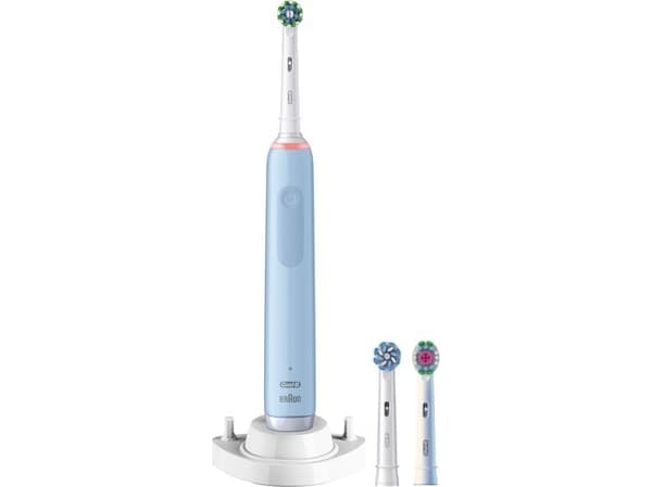 Oral-B Pro Series 3 3370, Vuxen, Vibrerande tandborste, Daglig vård, Ljusblå, Vit, 2 min, Blå, Vit