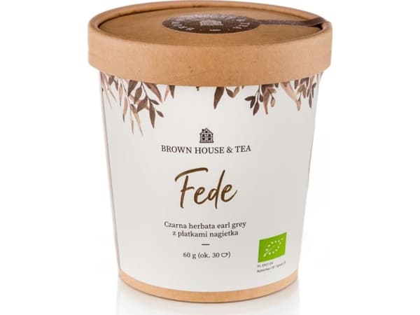 Brown House & Tea Czarna herbata earl grey z nagietkiem Fede 50g