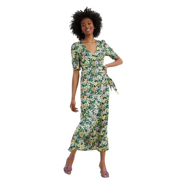 Dorothy Perkins Womens/Ladies Floral Wrap Tall Blouson Sleeve Dress Multicoloured 16 UK