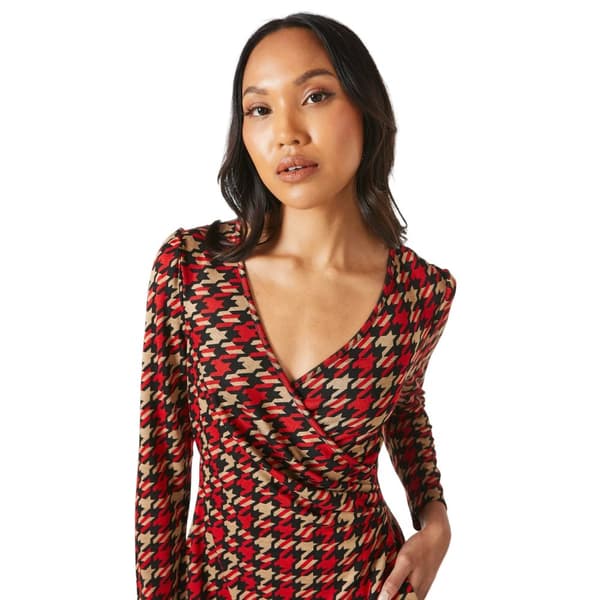 Principles Womens/Ladies Dogtooth Jacquard Wrap Midi Dress