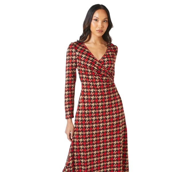 Principles Womens/Ladies Dogtooth Jacquard Wrap Midi Dress