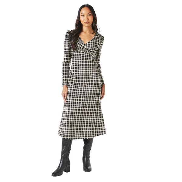 Principles Womens/Ladies Checked Jacquard Midi Dress Black/White 12 UK