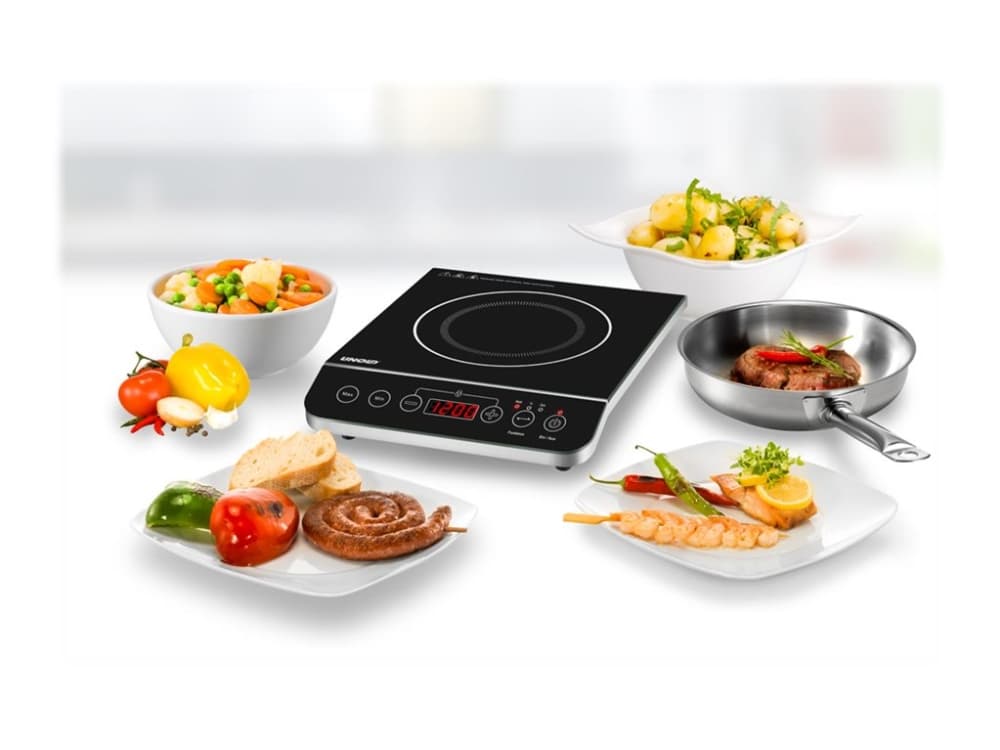 UNOLD Elegance 58105 - Induktionsvärmeplatta - 2 kW - svart / rostfritt stål