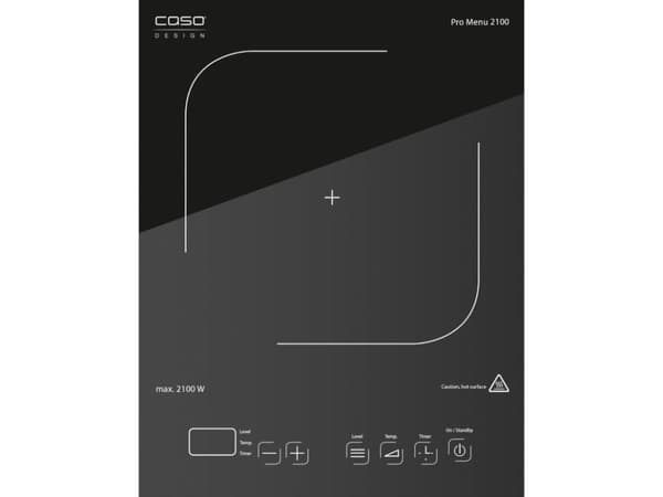 Caso Pro Menu 2100, Svart, Bänkskiva, Zoninduktionshäll, Keramisk, 1 zon(er), 1 zon(er)