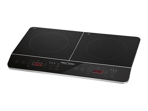 ProfiCook PC-DKI 1067, Musta, Pöytämalli, 60.5 cm, Keittoalueinduktioliesi, Keraaminen lasi, 2 alue(tta)