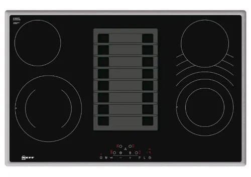 Neff N 70 T18BD3AN0 - Elektrisk komfyrtopp - 4 plater - Nisje - bredde: 78 cm - dybde: 50 cm - Klasse A - med pynt av rustfritt stål - svart med neds Sort, Rustfritt stål