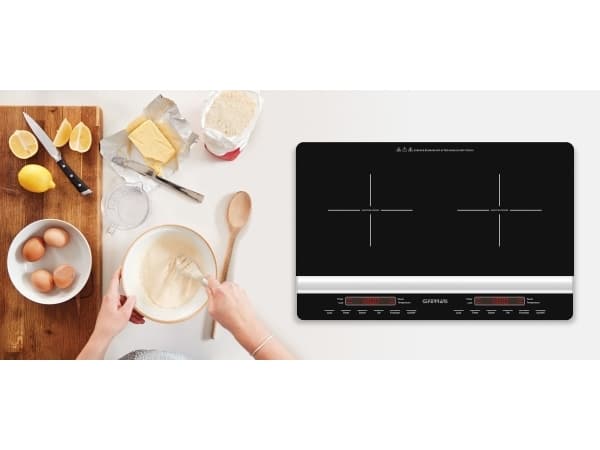 G3 Ferrari Dinamiko Duo, Sort, Benkeplate, 56 cm, Sonebasert induksjon, 2 zone(s), 2 zone(s)