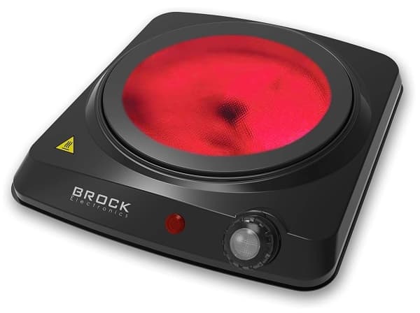 BROCK HPI 3001 BK Infrapuna-sähköliesi Yksipoltin 17,7 cm 1200 W Musta