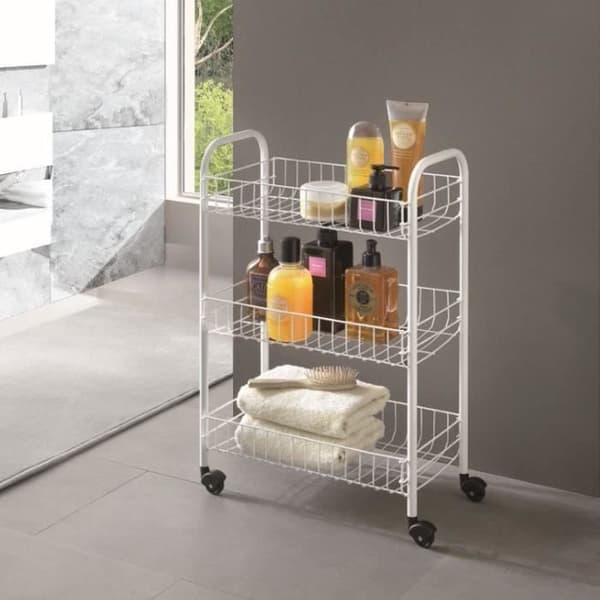 Metaltex Köksvagn med 3 korgar Siena White
