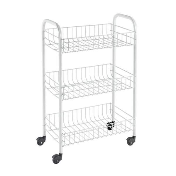 Metaltex Köksvagn med 3 korgar Siena White