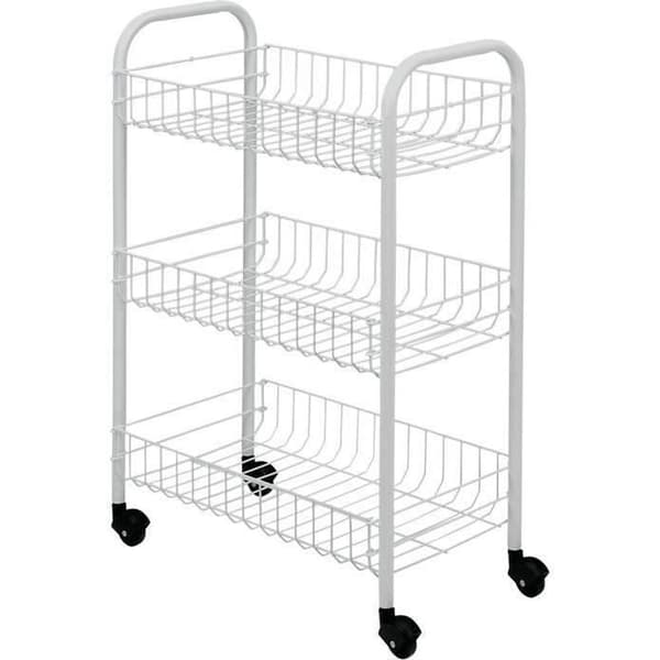 Metaltex Köksvagn med 3 korgar Siena White