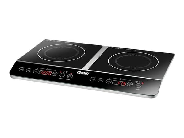 UNOLD Elegance 58175 - Induksjonsvarmeplate - 3.5 kW Sort, Rustfritt stål