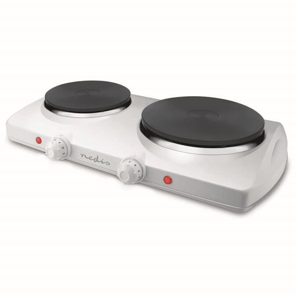 Nedis Elektrisk Kogeplade | Kogeplader: 2 | 2300 W | Overophedningsbeskyttelse | Hvid