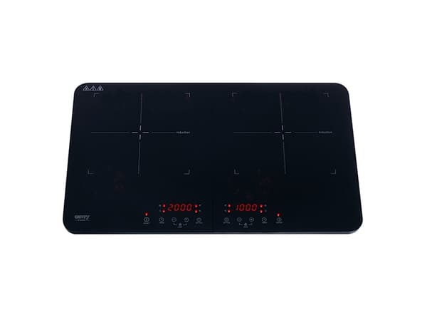 Camry Premium CR 6514, Sort, Benkeplate, 60.5 cm, Sonebasert induksjon, Glass, 2 zone(s)
