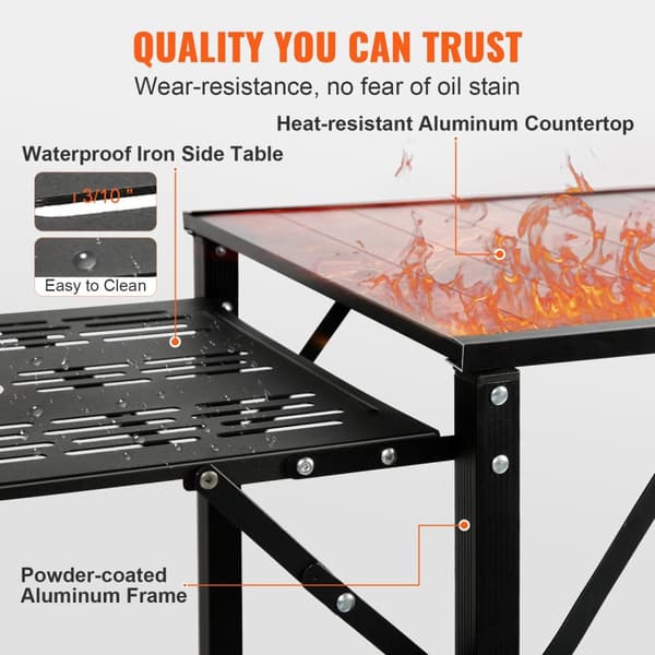 174x50x160cm hopfällbart bärbart campingkök i aluminium med diskbänk, bra stabilitet, enkel städning, lättinstallerad, bred applikation