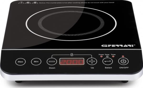 G3 Ferrari G10061, Sort, Benkeplate, 29 cm, Sonebasert induksjon, Glass, 1 zone(s) Sort