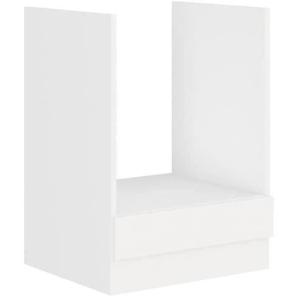 ATLAS Ugnsskåp - Vit dekor - L60 x D52 x H82 cm - Bänkskiva ingår ej