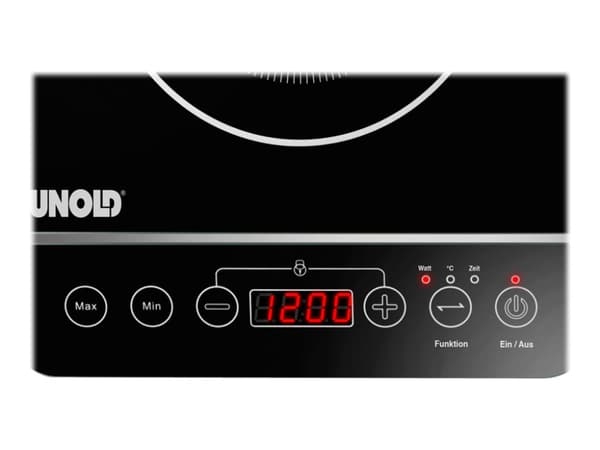 UNOLD Elegance 58105 - Induktionsvärmeplatta - 2 kW - svart / rostfritt stål