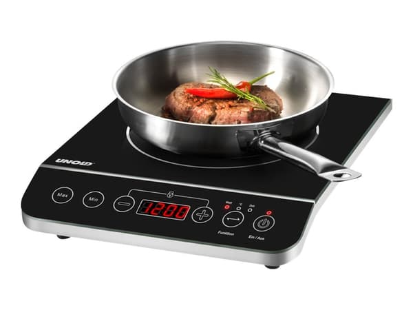 UNOLD Elegance 58105 - Induktionsvärmeplatta - 2 kW - svart / rostfritt stål