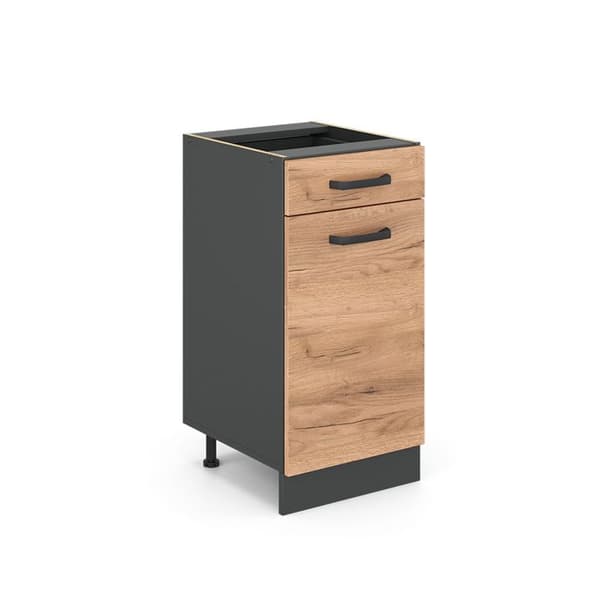 Köksmöbel R-Line, 40 cm utan PT, Guld ek, Anthracit, Vicco