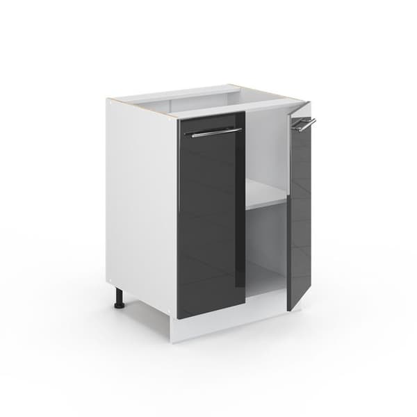 Fame-Line köksunderställ, 60 cm utan PT, anthracite hög glans, vit, Vicco