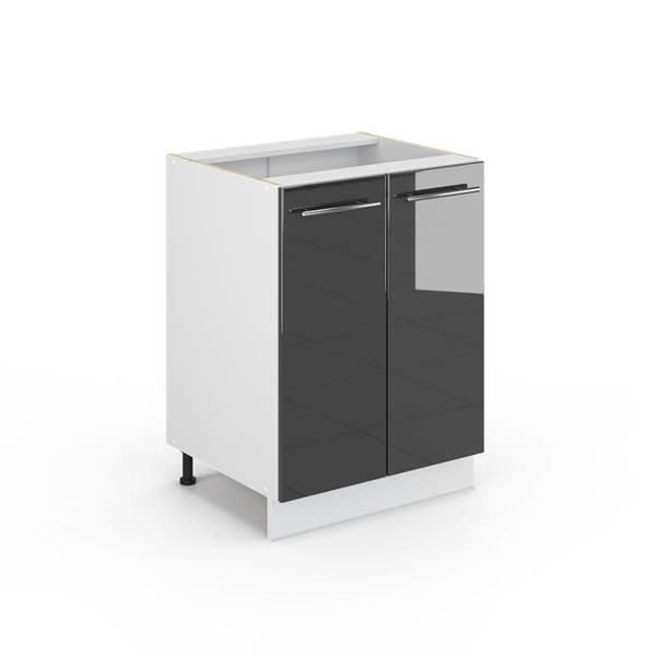Fame-Line köksunderställ, 60 cm utan PT, anthracite hög glans, vit, Vicco