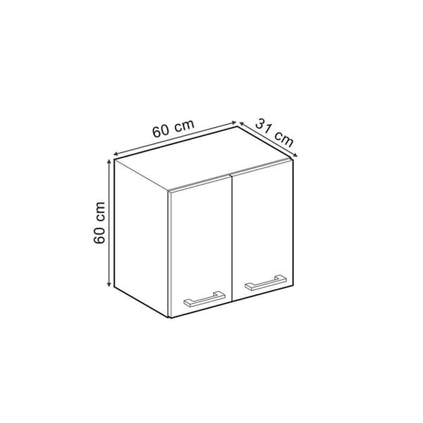 VICCO R-Line högenhet Antracit/Bordeaux Brilliant 60 cm
