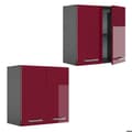Miniatyrbild 4 av 6: VICCO R-Line högenhet Antracit/Bordeaux Brilliant 60 cm