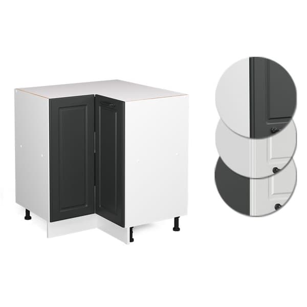 Hörnsoffa R-Line, 75.6cm utan PT, Antracitlandsby, Vit, Vicco