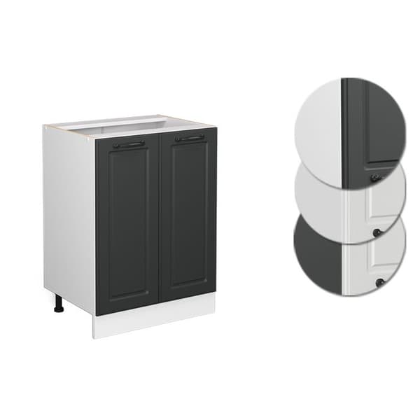 Köksunderskåp R-Line, 60cm utan PT, Antracit landsbygd, Vit, Vicco
