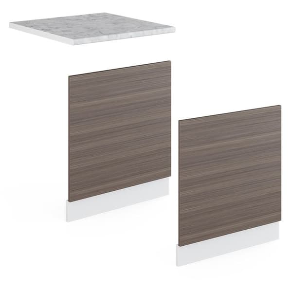 Façade R-Line, 60cm utan PT, Ädel grå, Vit, Vicco