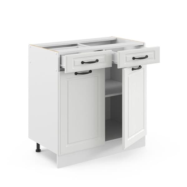 Köksmöbel R-Line, 80cm utan PT, Vit landsby, Vit, Vicco