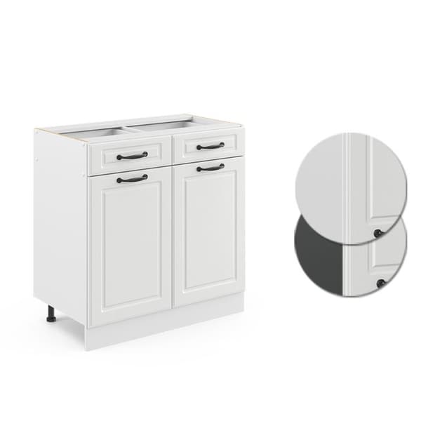 Köksmöbel R-Line, 80cm utan PT, Vit landsby, Vit, Vicco