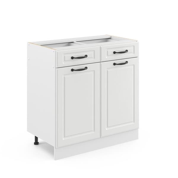 Köksmöbel R-Line, 80cm utan PT, Vit landsby, Vit, Vicco