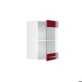 Miniatyrbild 5 av 6: Högskåp med glasdörr VICCO R-Line Vit/Bordeaux Brilliant 40 cm