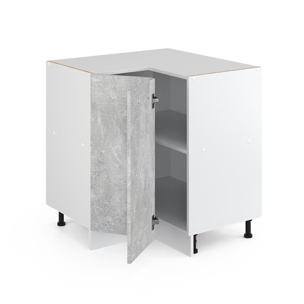 Hörn möbel R-Line, 75.6cm utan PT, Betong, Vit, Vicco